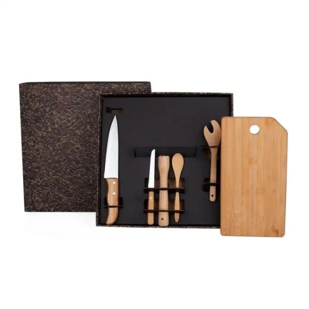 KIT PARA BAR EM BAMBU MÔNACO - 6 PÇS-KB-00563