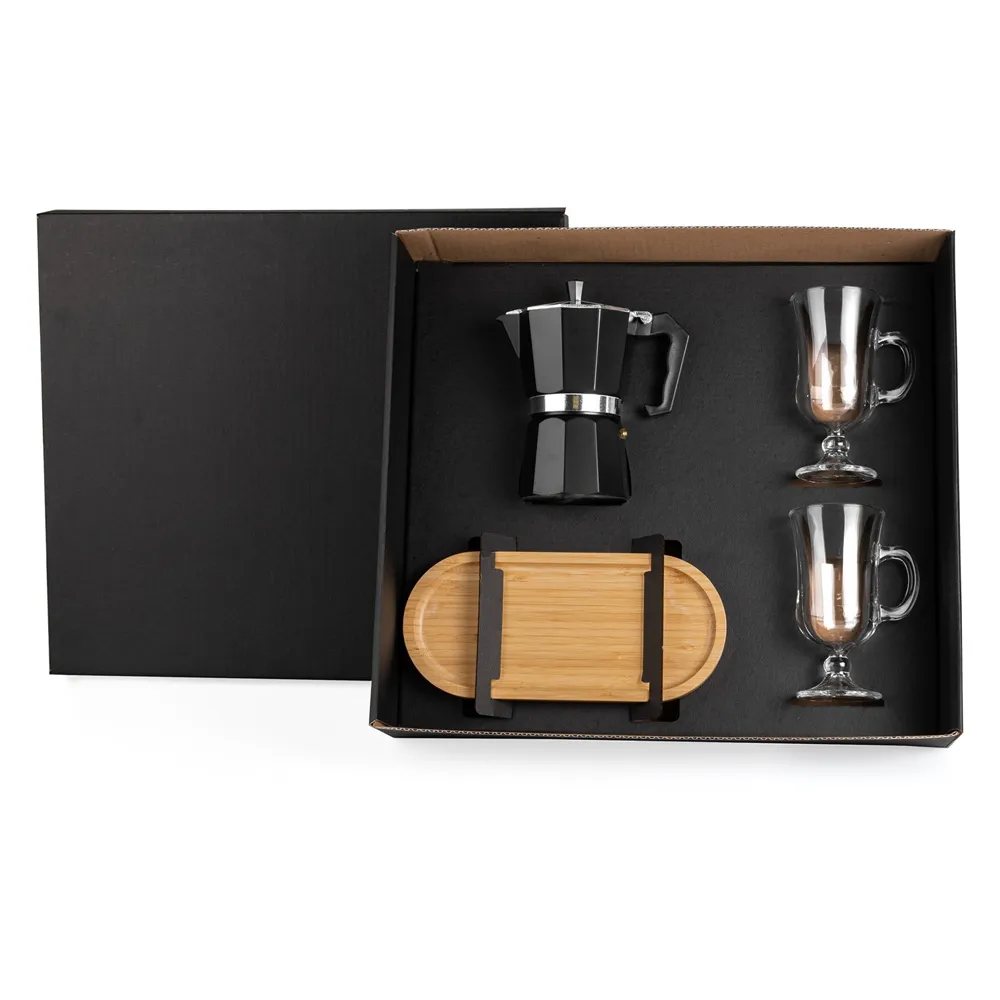 KIT PARA CAFÉ COM CAFETEIRA ITALIANA – 4 PÇS