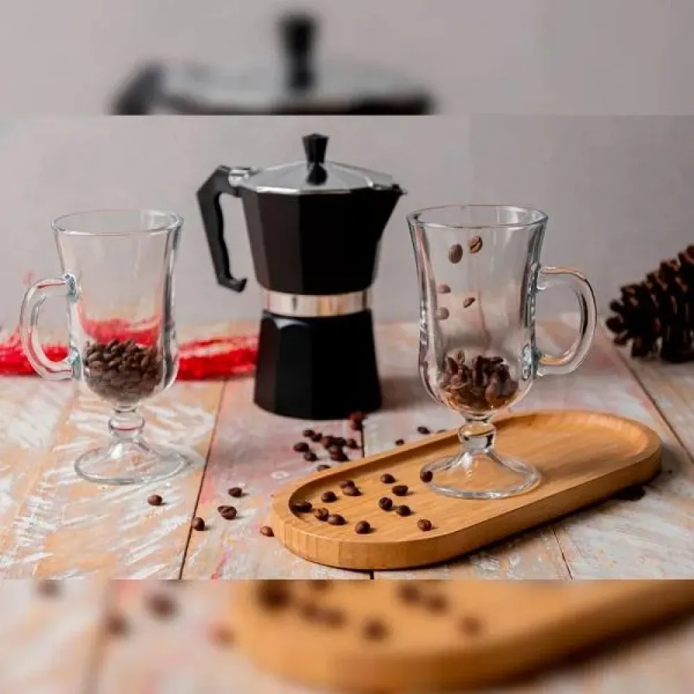 KIT PARA CAFÉ COM CAFETEIRA ITALIANA - 4 PÇS