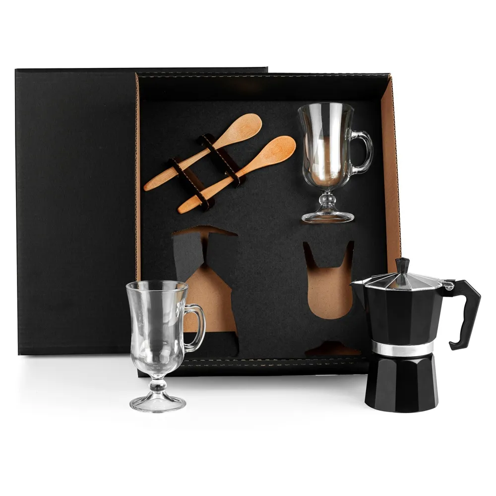 KIT PARA CAFÉ COM CAFETEIRA ITALIANA - 5 PÇS-003MRPKT-90234