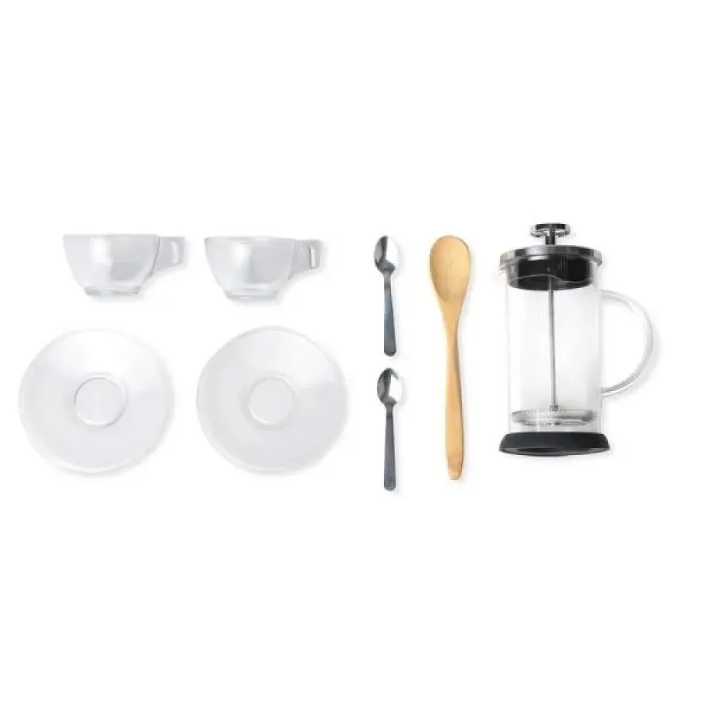 KIT PARA CAFÉ COM PRENSA FRANCESA - 8 PÇS-KT-90280