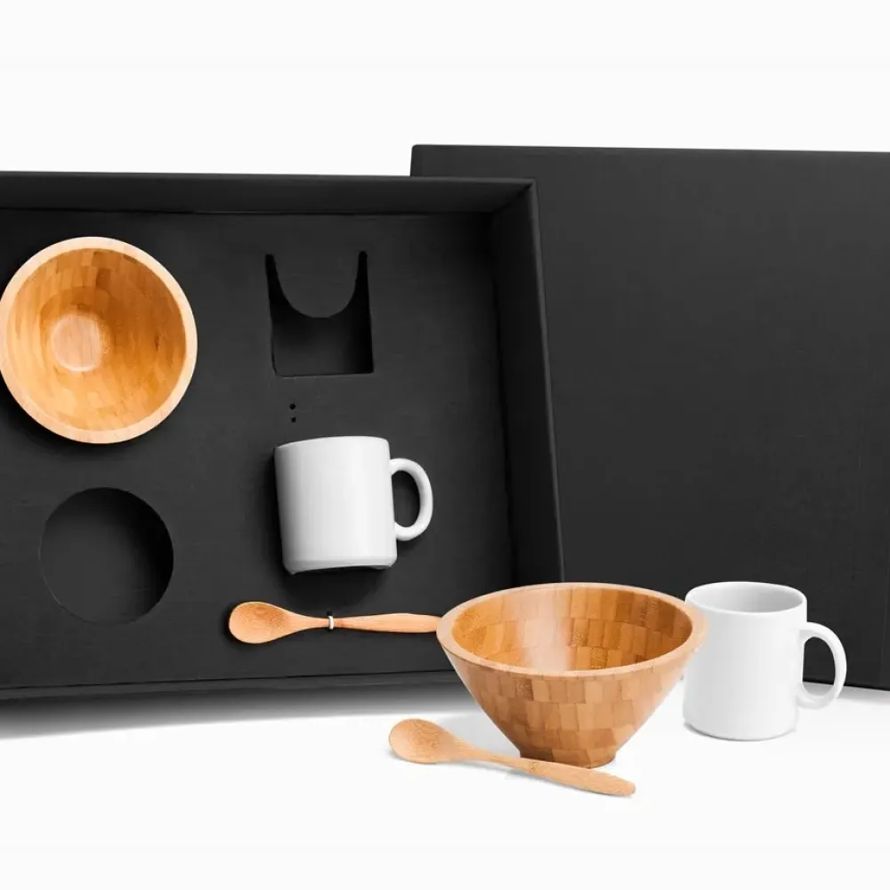 KIT PARA CAFÉ DA MANHÃ EM BAMBU – 6 PÇS