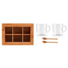 Miniatura de imagem do produto KIT PARA CHÁ COM CAIXA EM BAMBU E COLHERES – 5 PÇS