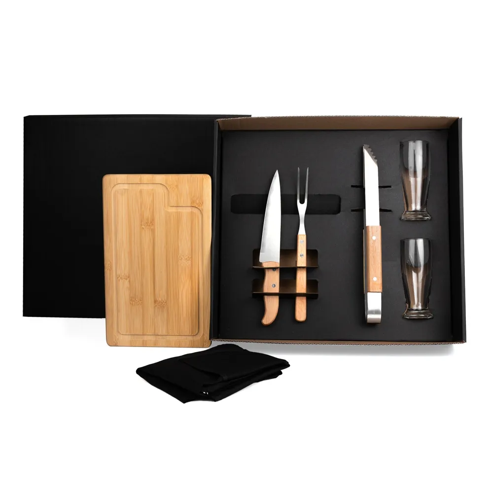 KIT PARA CHURRASCO / CERVEJA COM PEGADOR – 7 PÇS