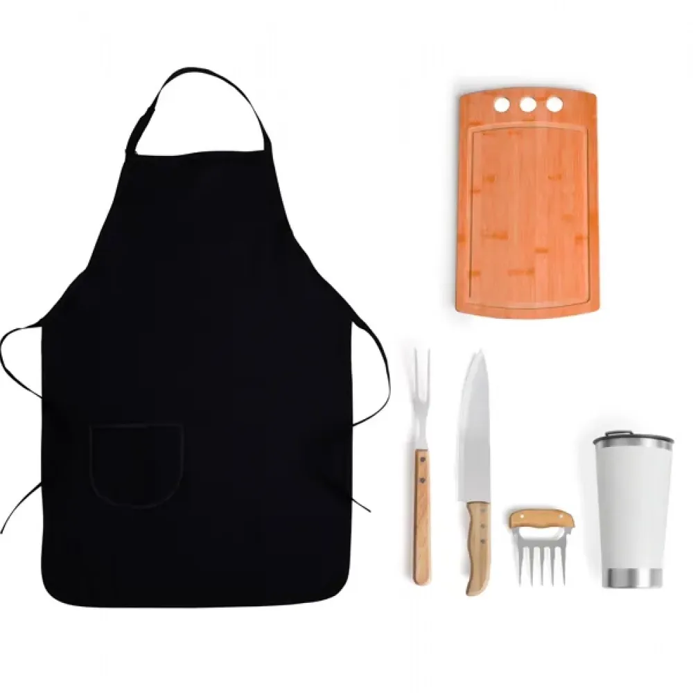 KIT PARA CHURRASCO COM COPO TÉRMICO - 6 PÇS