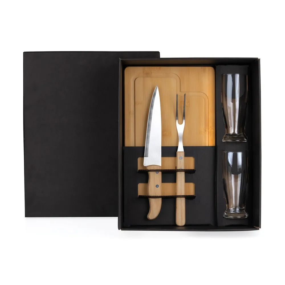 KIT PARA CHURRASCO COM COPOS - 5 PÇS-003MRPKT-9027L