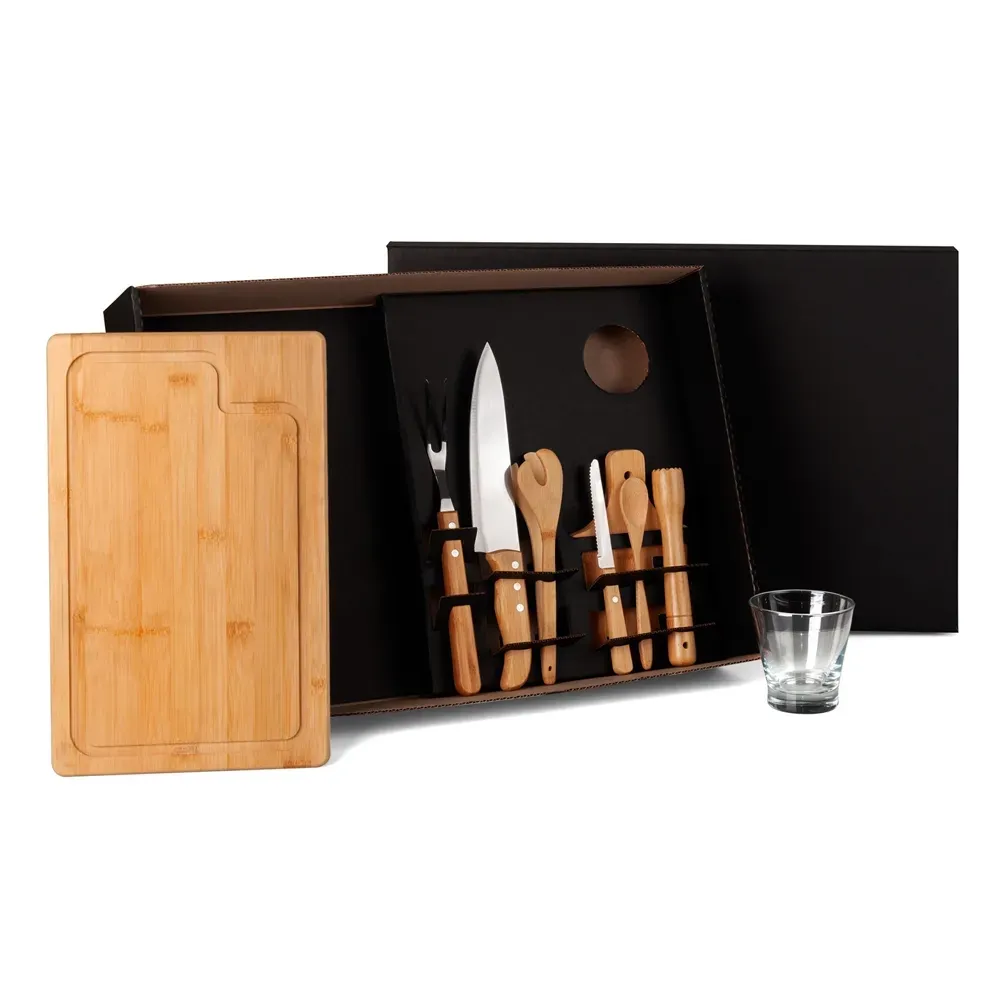 KIT PARA CHURRASCO E CAIPIRINHA - 9 PÇS-KT-90037