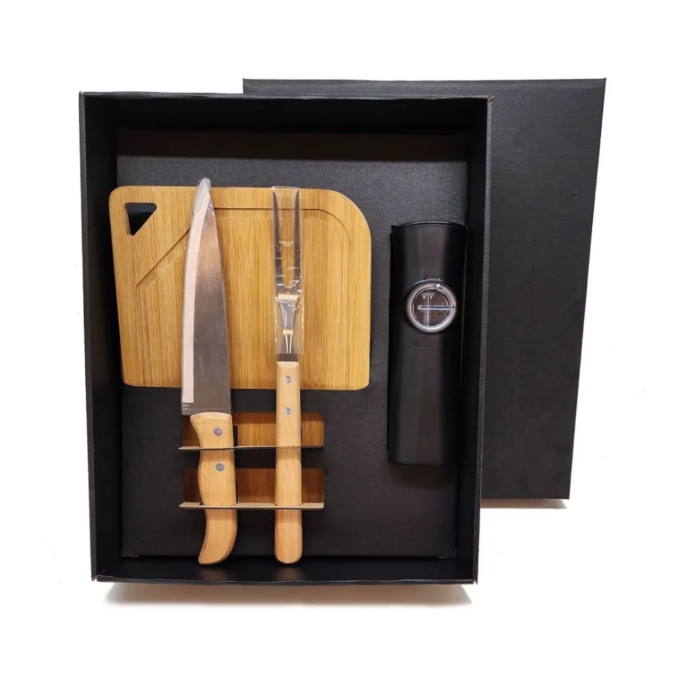 KIT PARA CHURRASCO E MOEDOR - 4 PÇS-KT-9086X-INF