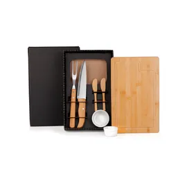 Imagem do produto KIT PARA CHURRASCO / PETISCO EM BAMBU / PORCELANA – 7 PÇS