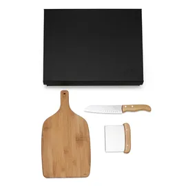 Miniatura de imagem do produto KIT PARA COZINHA EM BAMBU / INOX – 3 PÇS