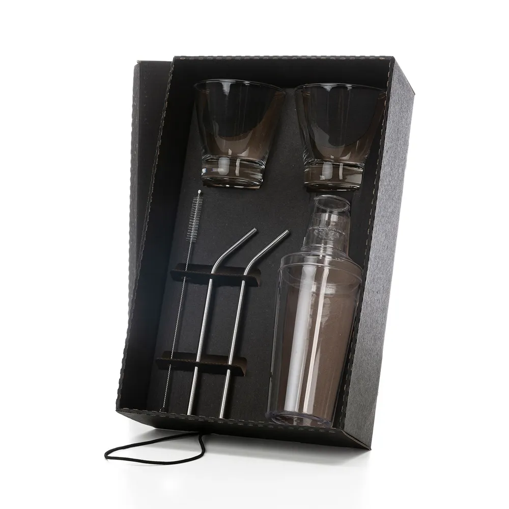 KIT PARA DRINKS COM COQUETELEIRA - 6 PÇS