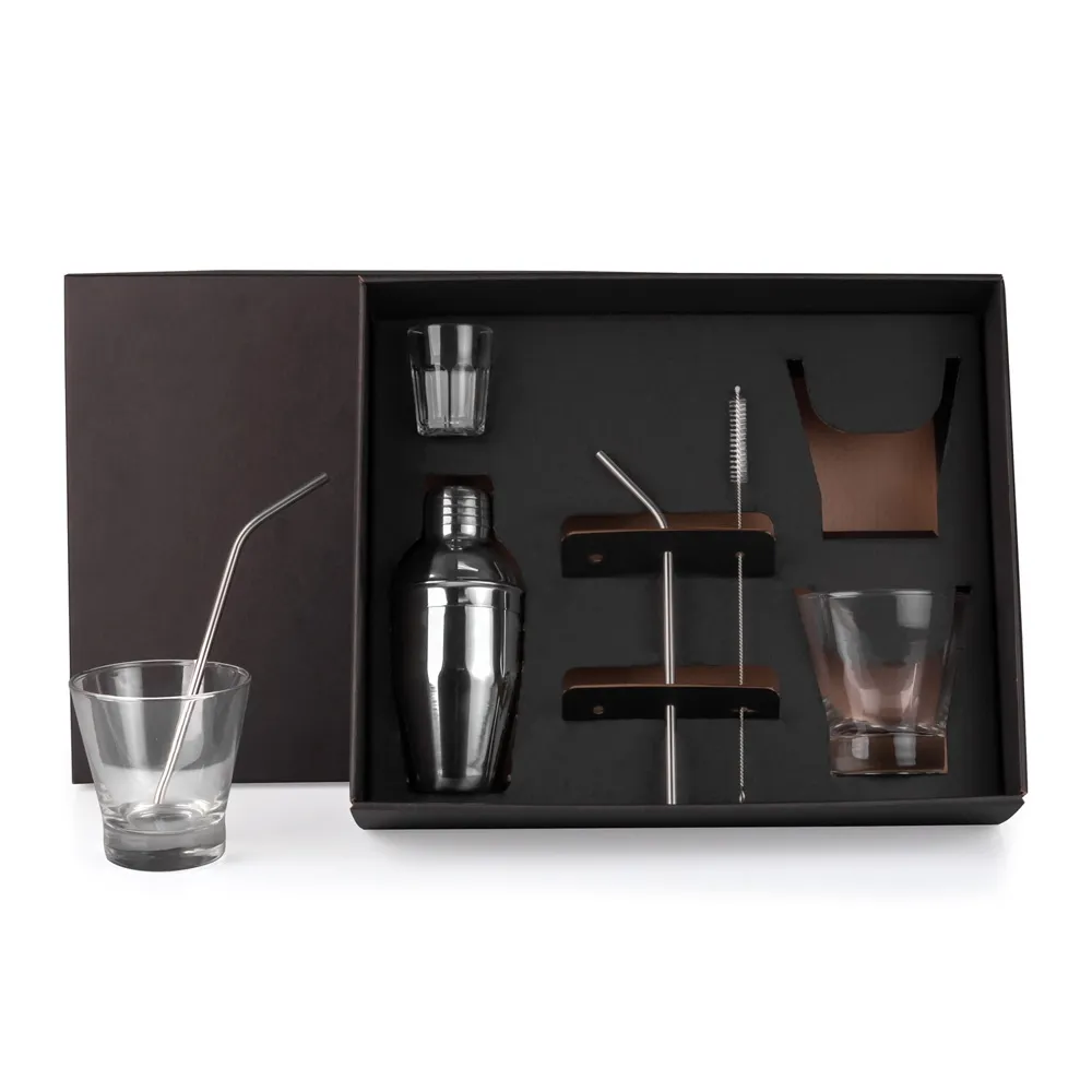 KIT PARA DRINKS COM COQUETELEIRA – 7 PÇS