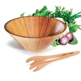 Miniatura de imagem do produto KIT PARA SALADA EM BAMBU PEQUIM – 3 L – 2 PÇS