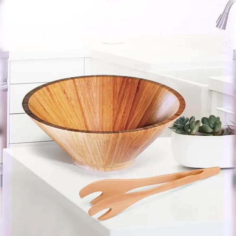 KIT PARA SALADA EM BAMBU PEQUIM - 3 L - 2 PÇS