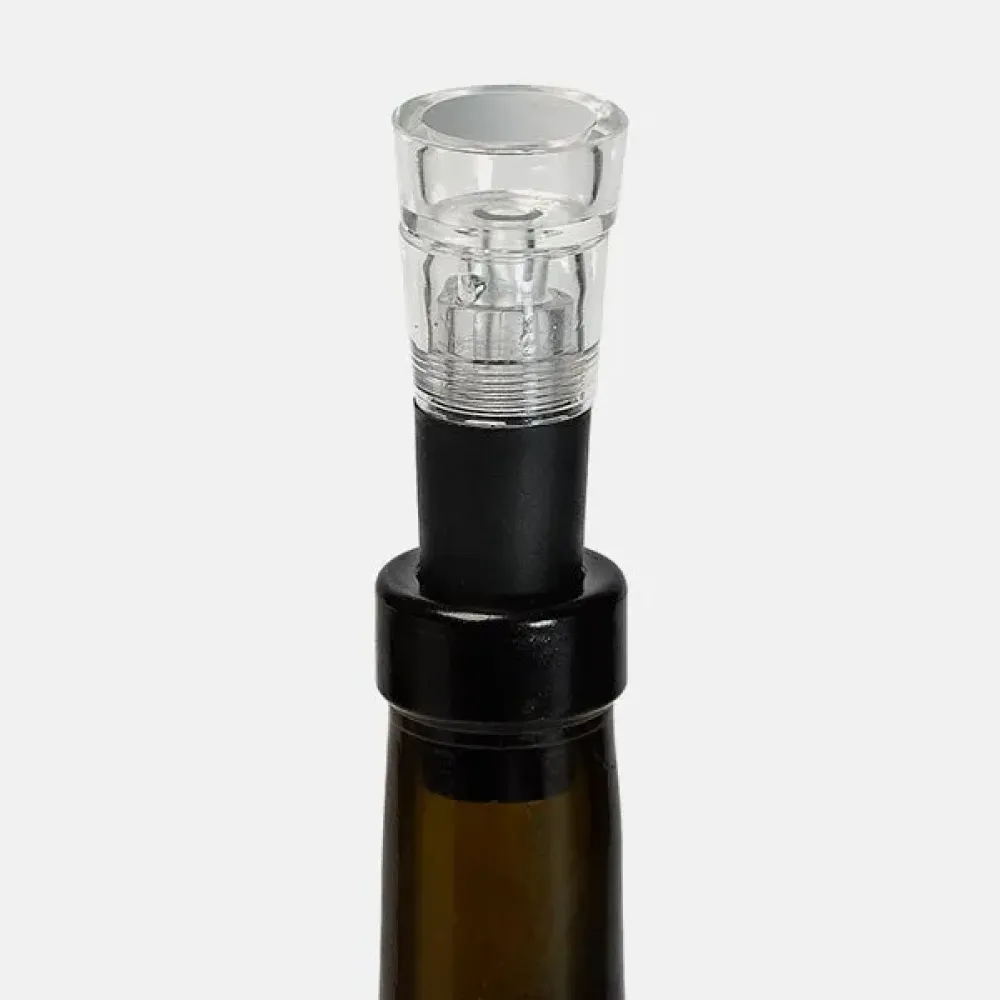 KIT PARA VINHO COM CAIXA EM PAPELÃO RÍGIDO PRETO - 3 PÇS