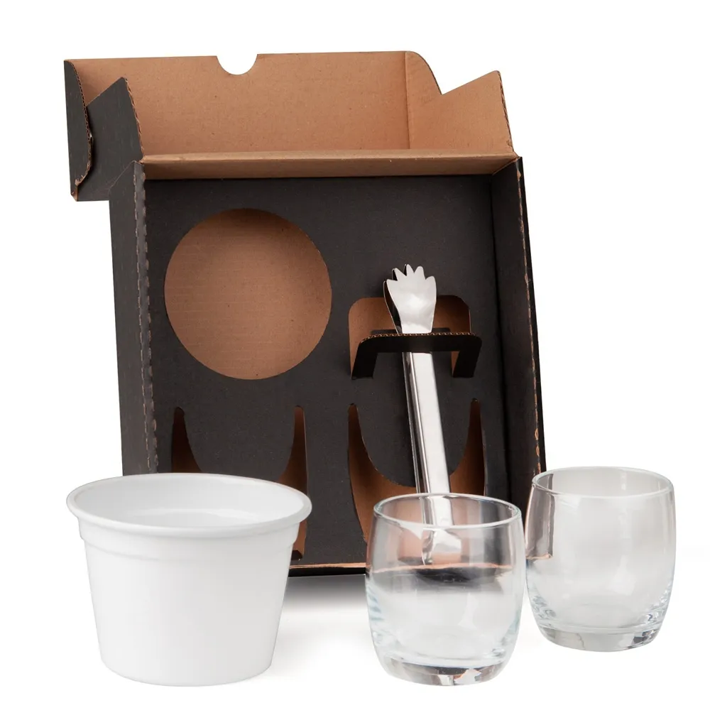 KIT PARA WHISKY COM BALDE – 4 PÇS