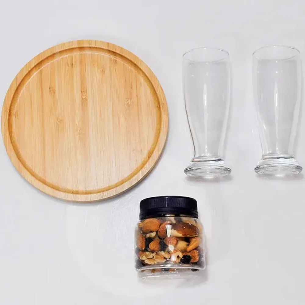 KIT PETISCO COM CANECA E MIX DE CASTANHAS - 4 PÇS-KT-90273-NA