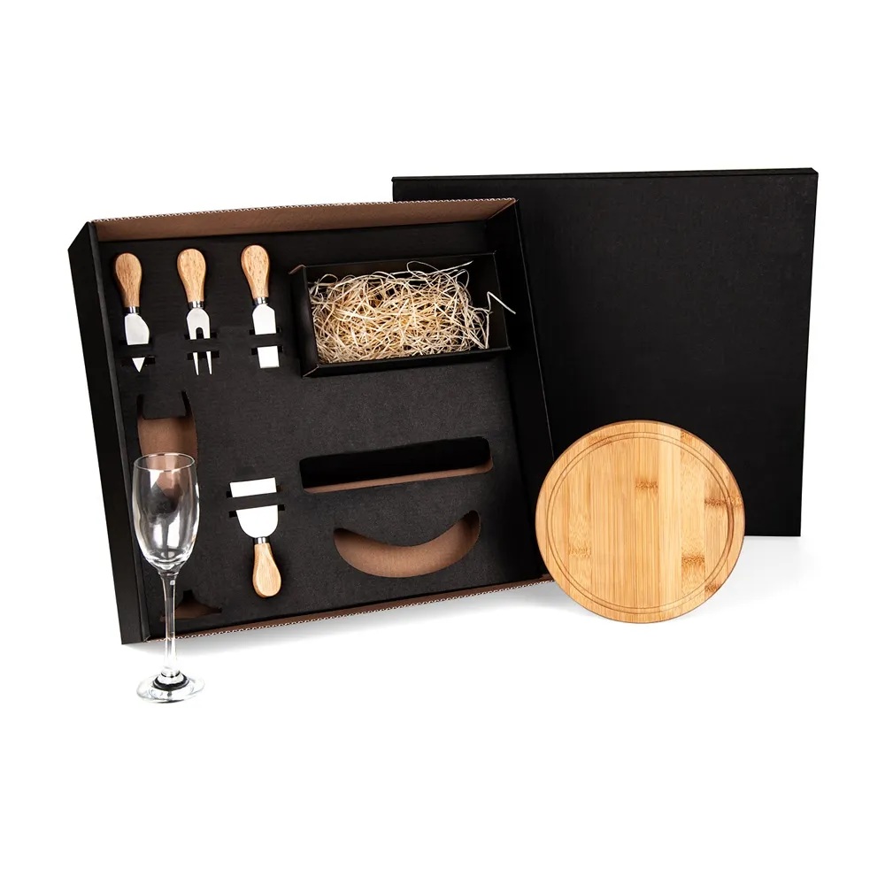 KIT QUEIJO E CHAMPAGNE - 6 PÇS - NÃO ACOMPANHA GARRAFA-003MRPKT-90212