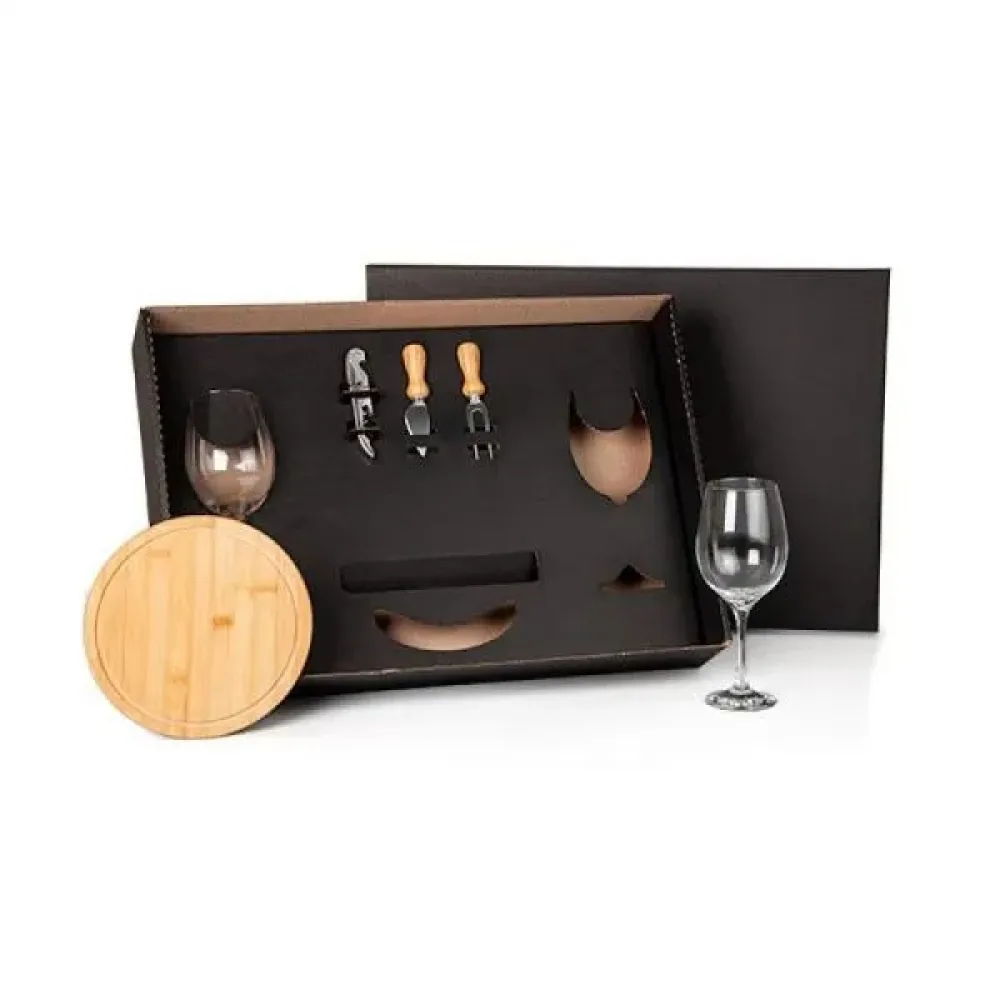 KIT QUEIJO E VINHO - 6 PÇS-KT-90207