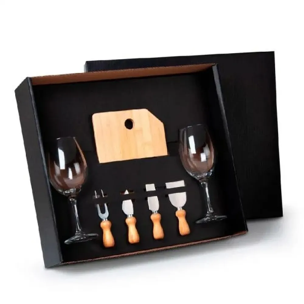 KIT QUEIJO E VINHO - 7 PÇS-KT-9032Q