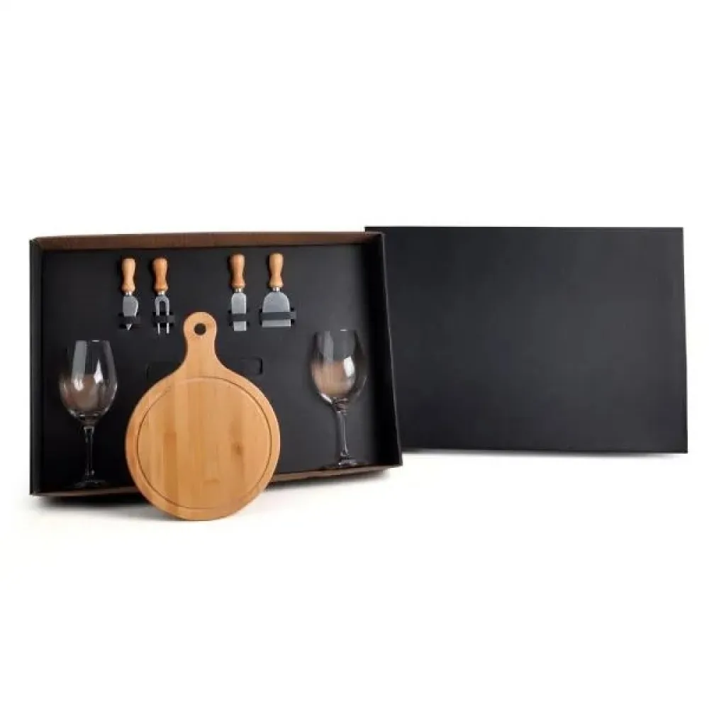 KIT QUEIJO E VINHO - 7 PÇS-KT-9034S