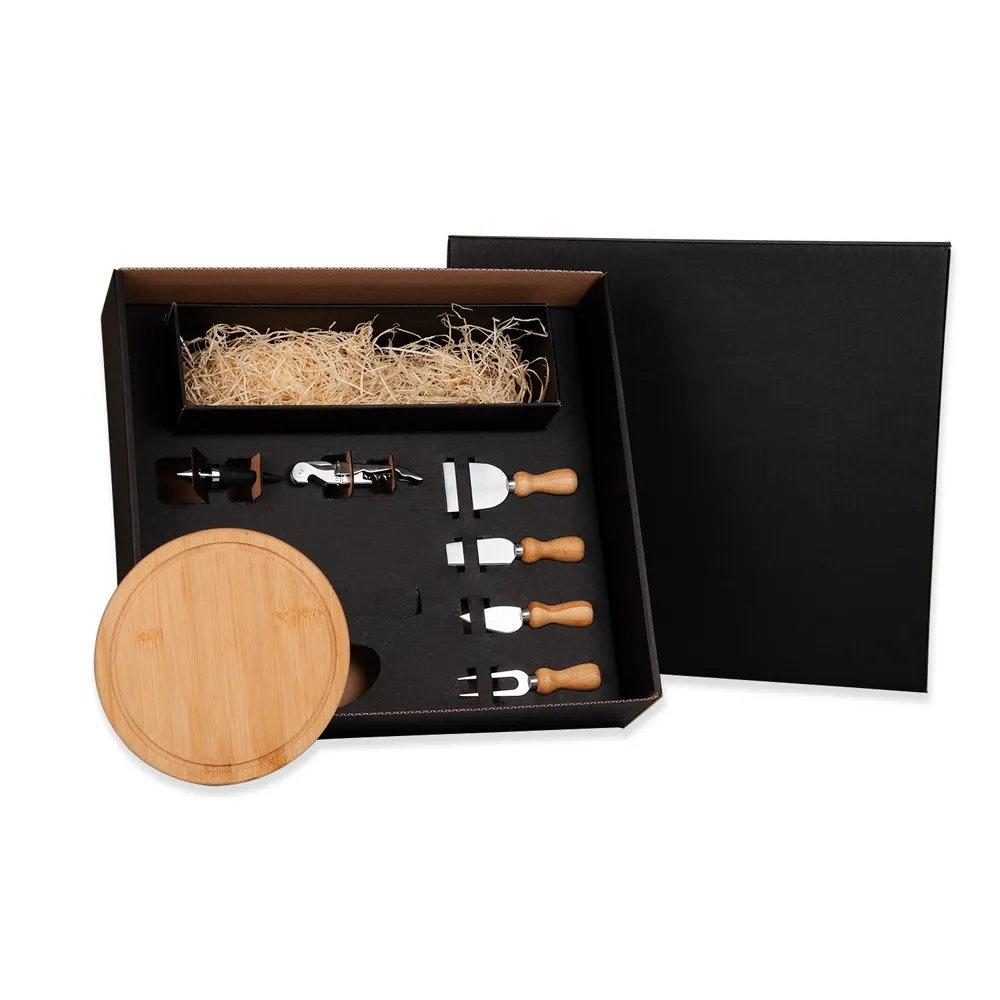 KIT QUEIJO E VINHO - 7 PÇS - NÃO ACOMPANHA GARRAFA-KT-90020