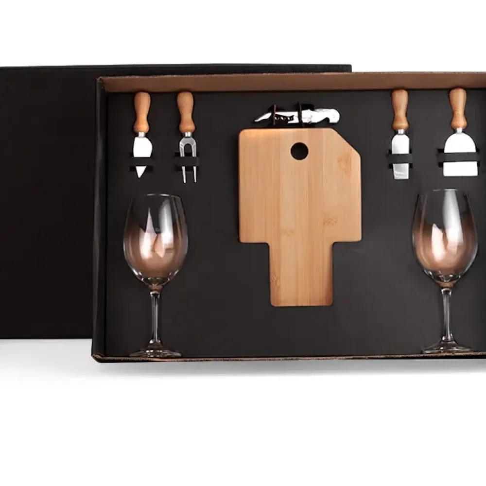 KIT QUEIJO E VINHO - 8 PÇS