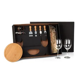 Miniatura de imagem do produto KIT QUEIJO E VINHO COM ESPAÇO PARA GARRAFA – 9 PÇS