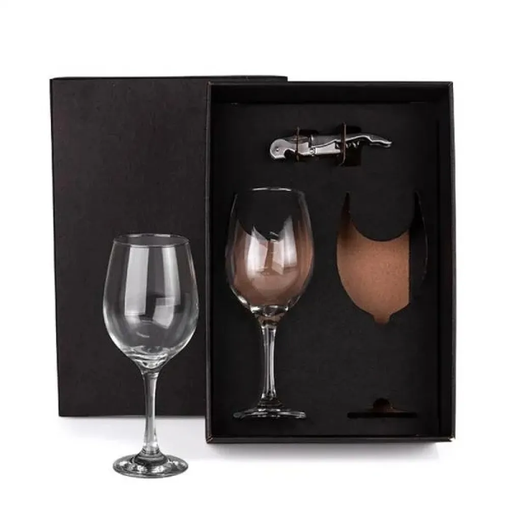 KIT VINHO COM ABRIDOR - 3 PÇS TRANSPARENTE-KT-9008E-TRA