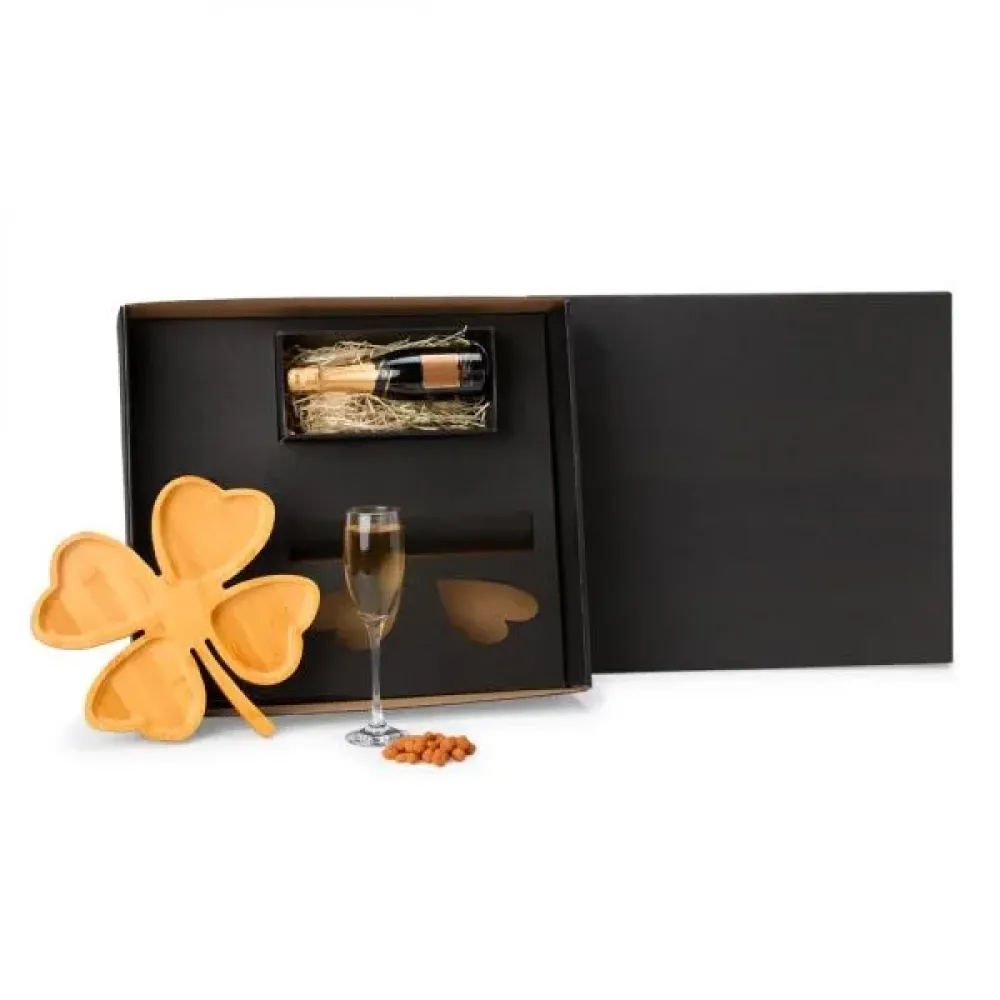 KIT PETISCO E CHAMPAGNE - 2 PÇS - NÃO ACOMPANHA GARRAFA-KT-90018