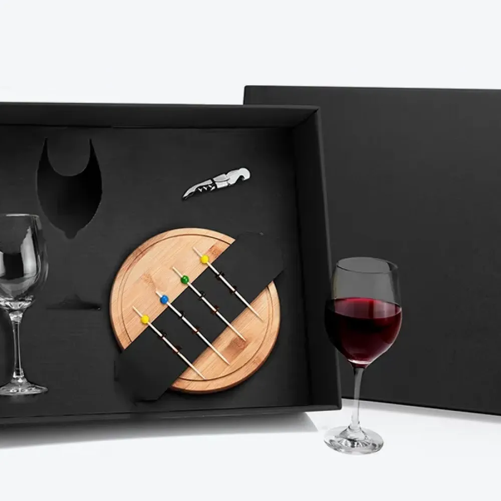 KIT QUEIJO E VINHO - 9 PÇS - COM ABRIDOR-KT-90036