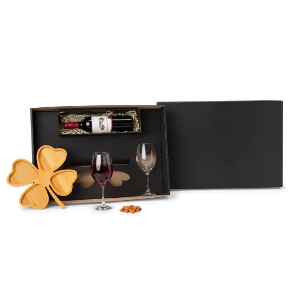 KIT PETISCO E VINHO - 3 PÇS - NÃO ACOMPANHA GARRAFA-KT-90097