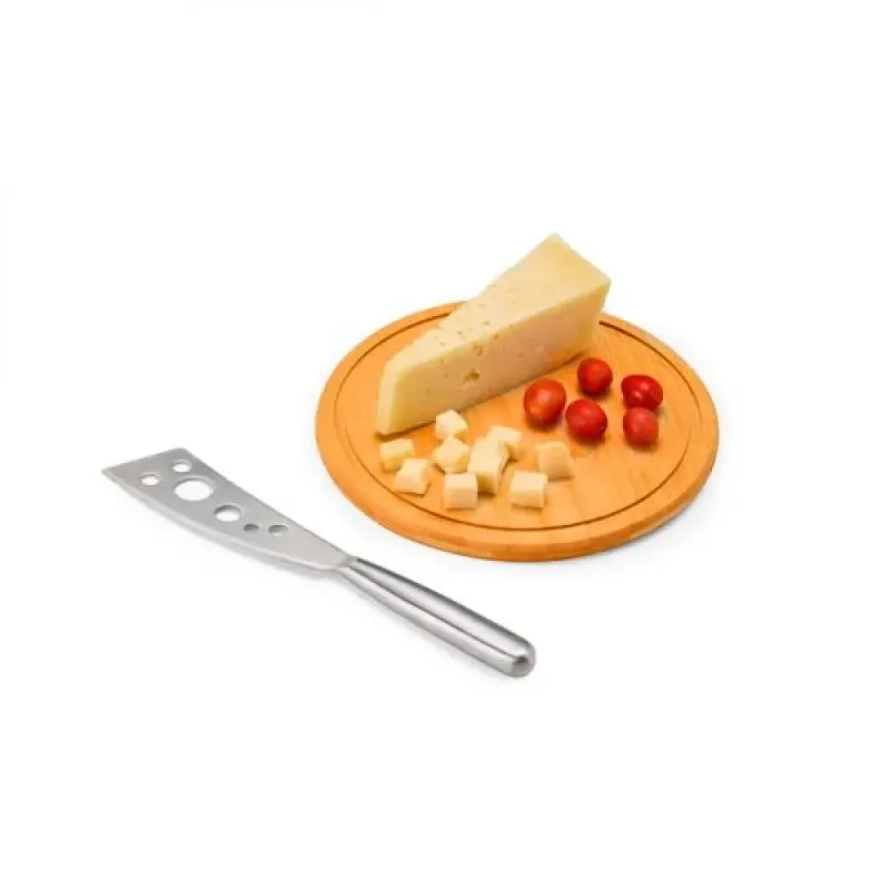 KIT PARA QUEIJO EM BAMBU / INOX - 2 PÇS