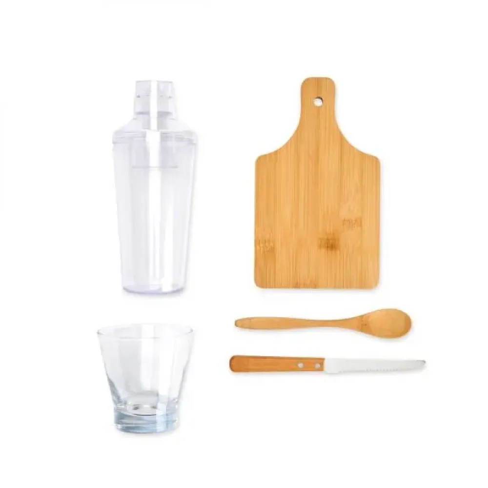 KIT PARA CAIPIRINHA COM COQUETELEIRA - 5 PÇS