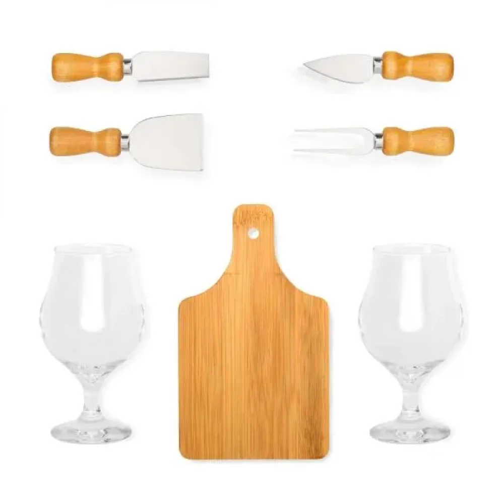 CONJUNTO PARA QUEIJO / CERVEJA - 7 PÇS