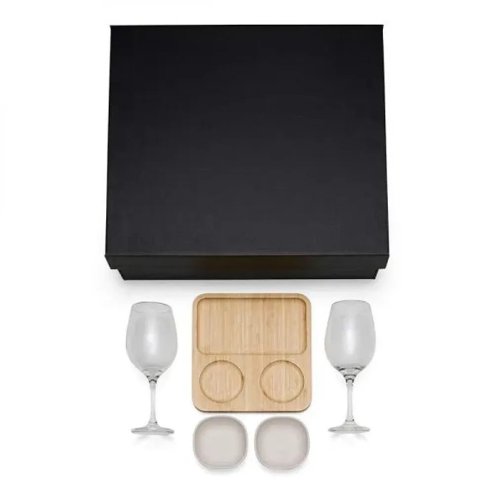 KIT P/ PETISCO, PATÊ E VINHO - 5 PÇS