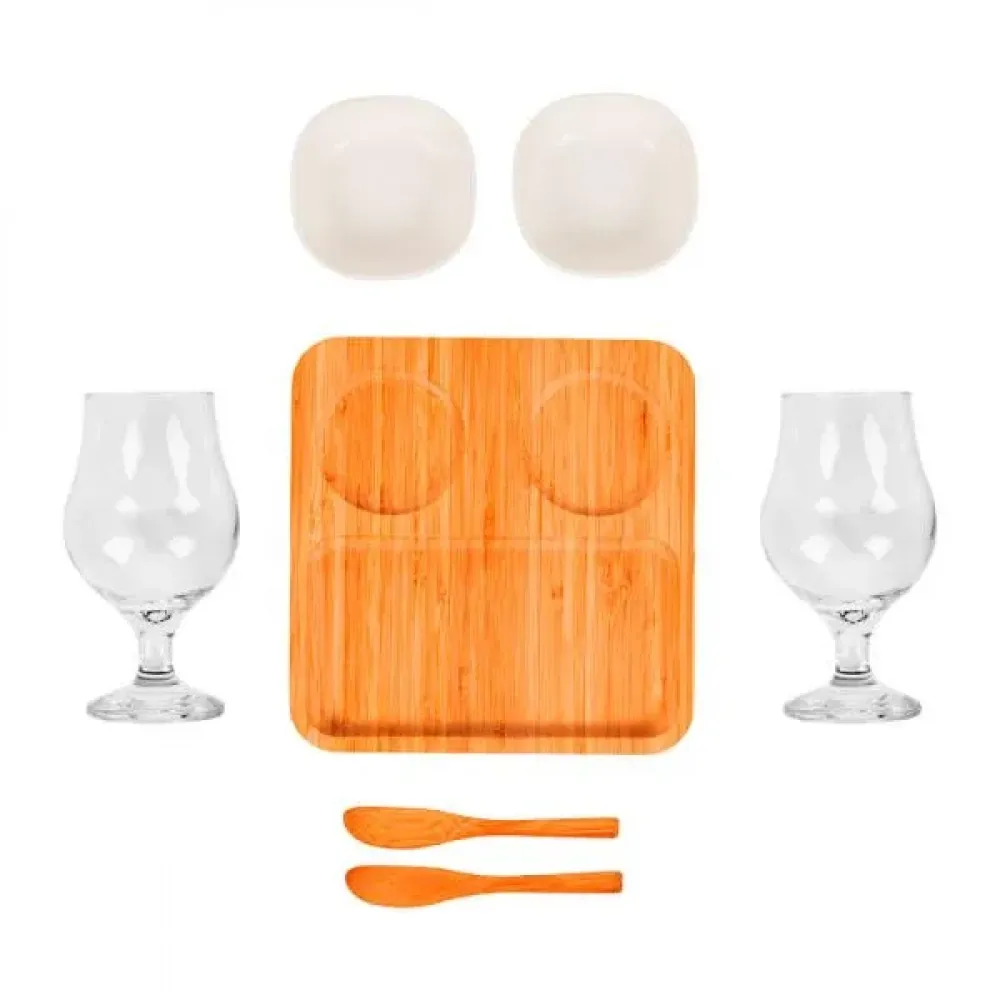 KIT PETISCO, PATE E CERVEJA - 7 PÇS