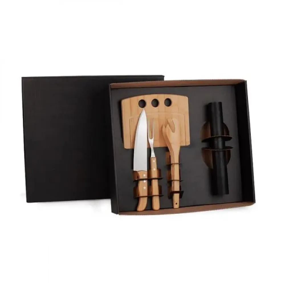 KIT PARA CHURRASCO COM ESTEIRA GRILL - 5 PÇS