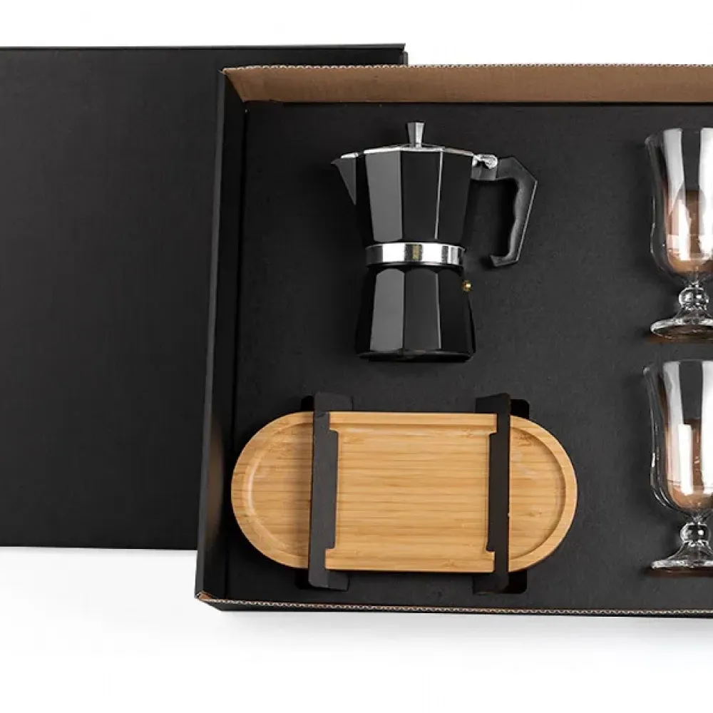 KIT PARA CAFÉ COM CAFETEIRA ITALIANA - 4 PÇS