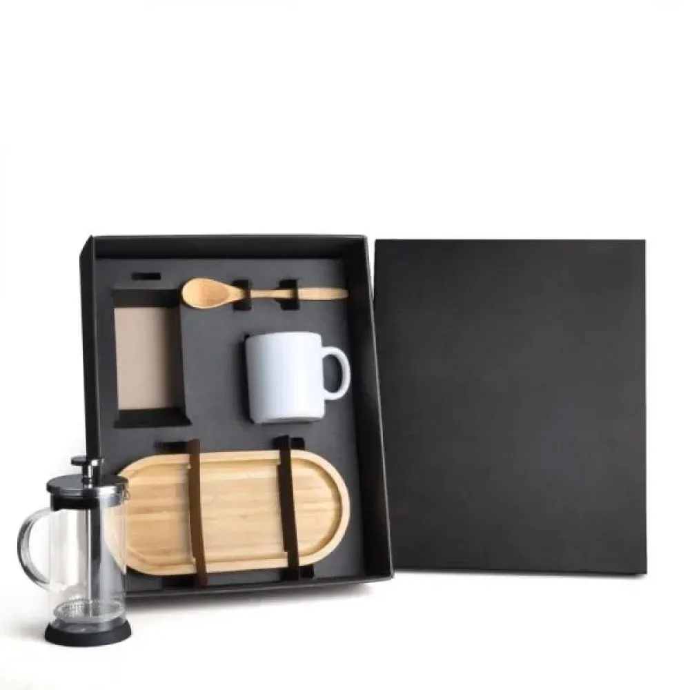 KIT PARA CAFÉ COM PRENSA FRANCESA - 4 PÇS-KT-90279