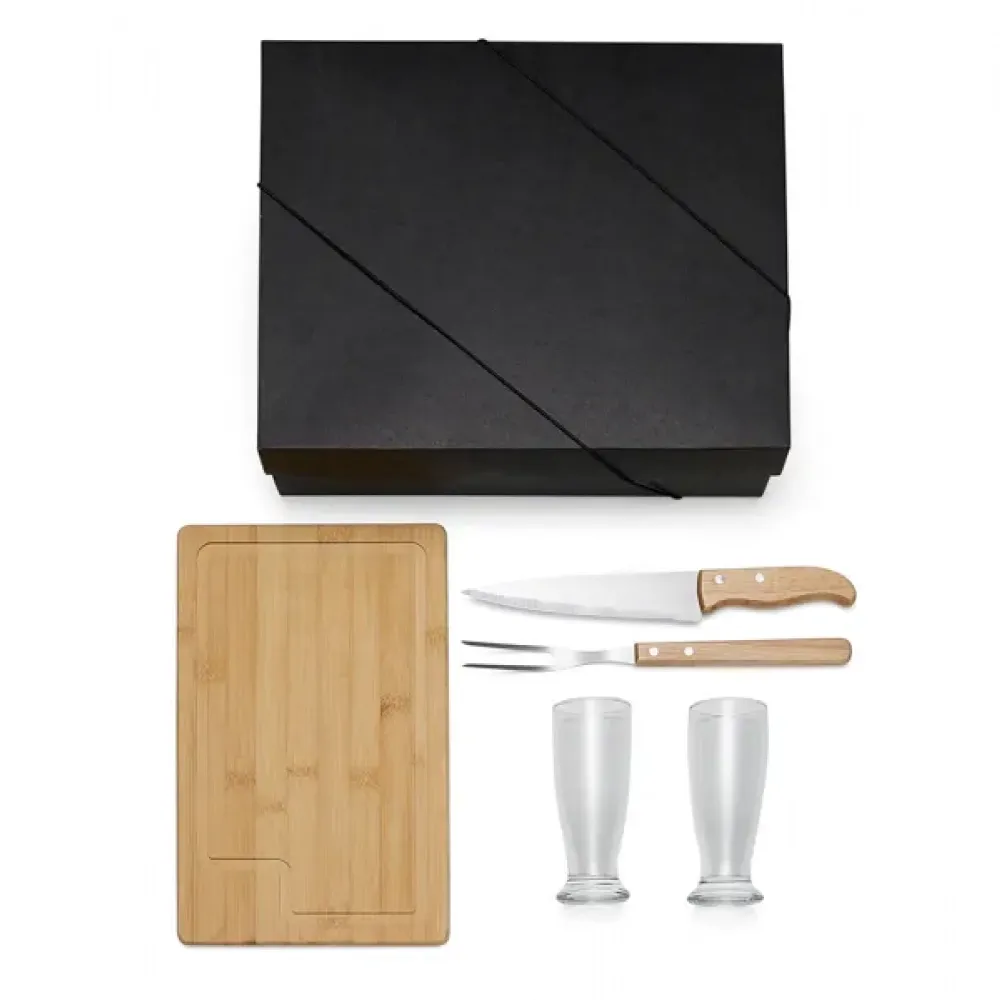 KIT PARA CHURRASCO COM COPOS - 5 PÇS