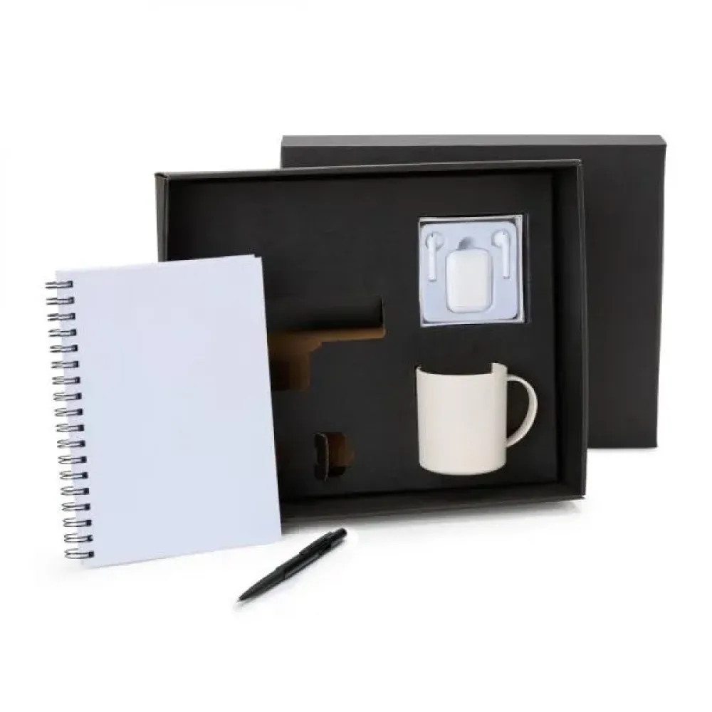KIT CANECA EM FIBRA DE BAMBU E ACESSÓRIOS - 4 PÇS