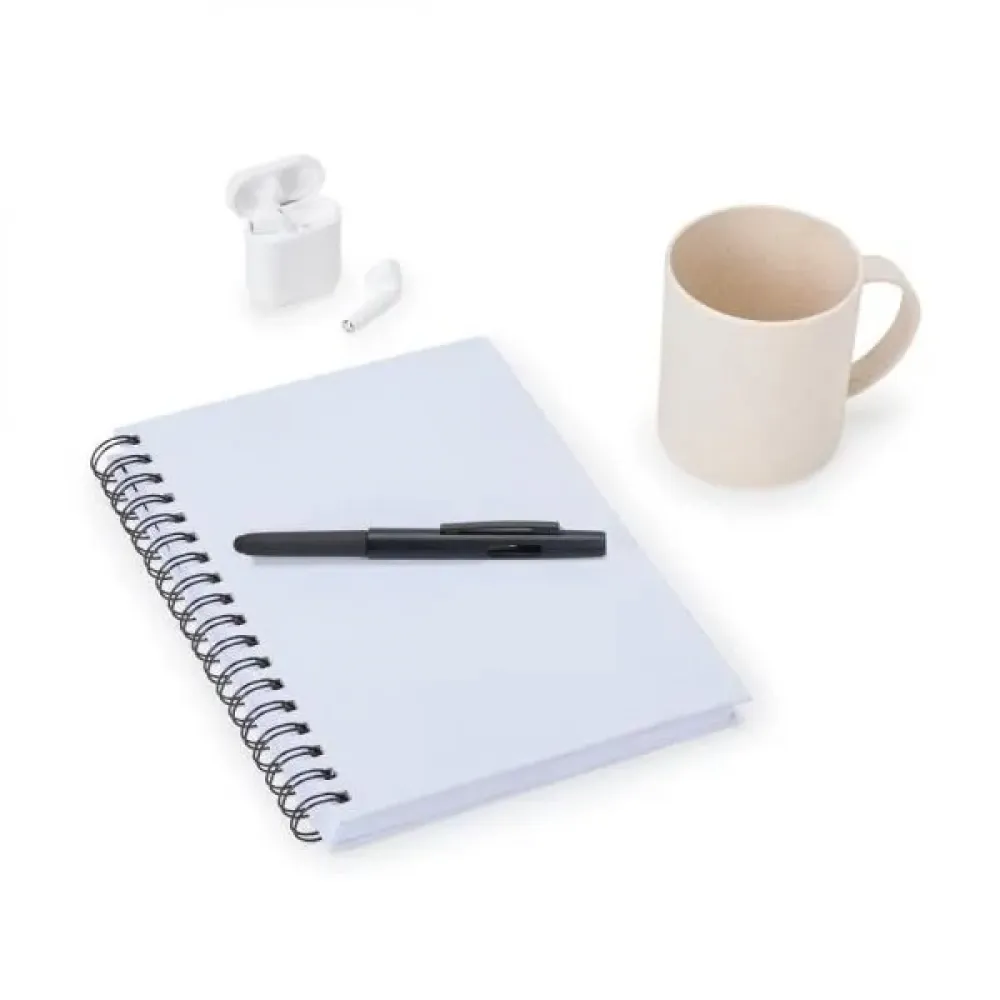KIT CANECA EM FIBRA DE BAMBU E ACESSÓRIOS - 4 PÇS