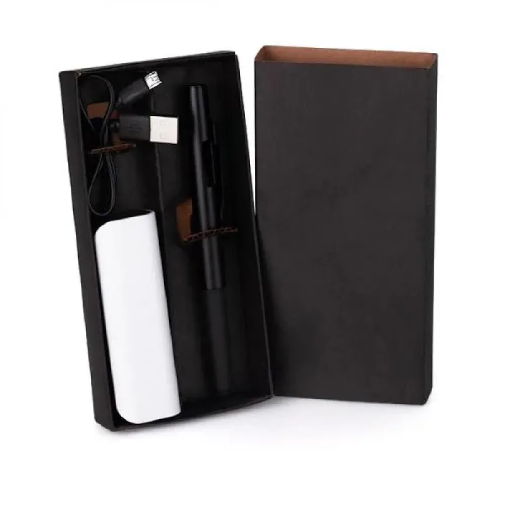  KIT CARREGADOR PORTATIL USB PARA CELULAR COM CANETA - 2 PÇS-KT-9036M