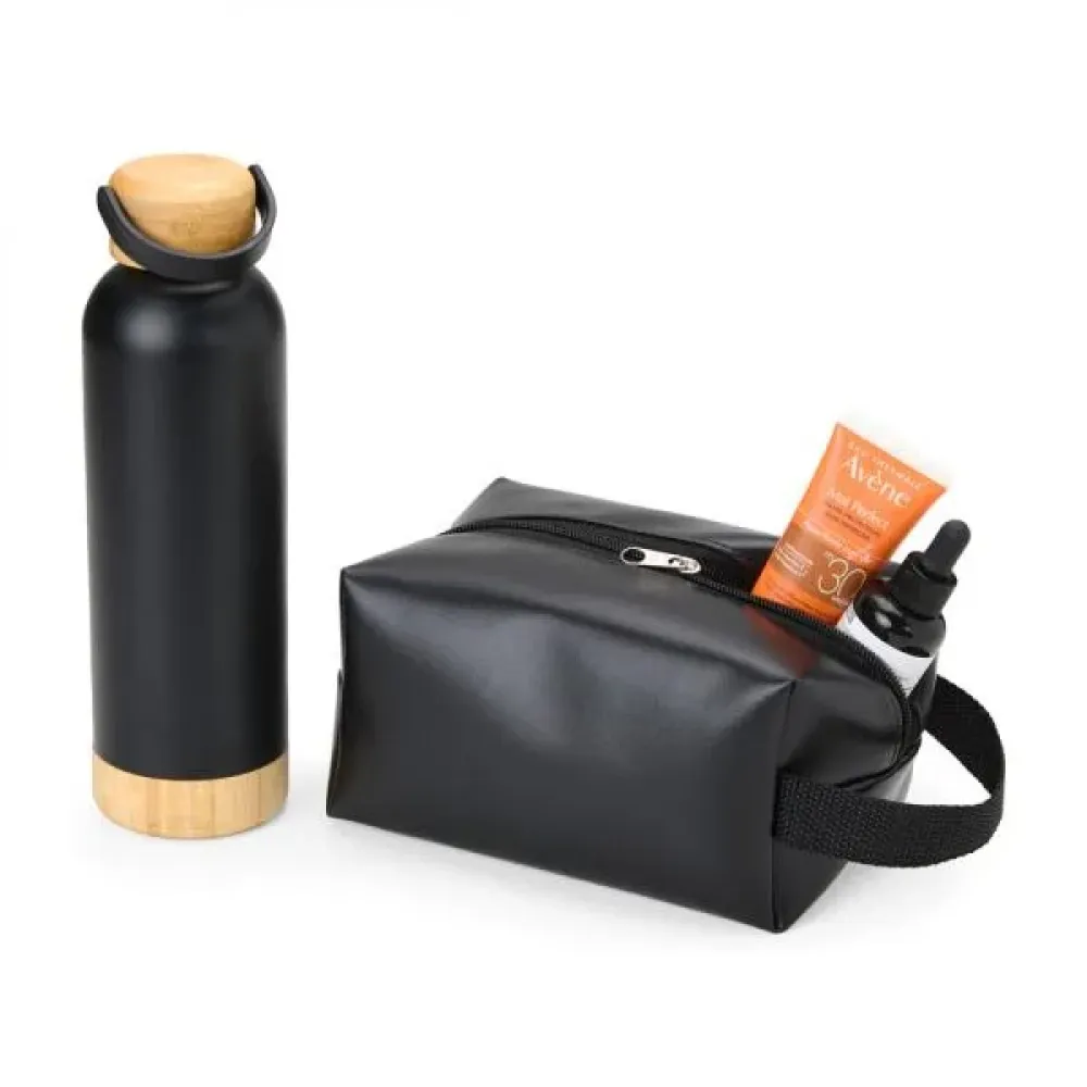 KIT GARRAFA E NECESSAIRE - 2 PÇS