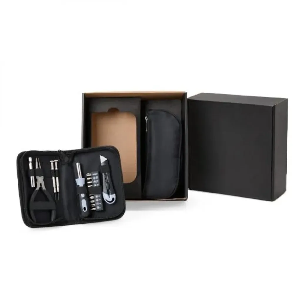 KIT NECESSAIRE E CONJUNTO DE FERRAMENTAS - 17 PÇS-KT-90407