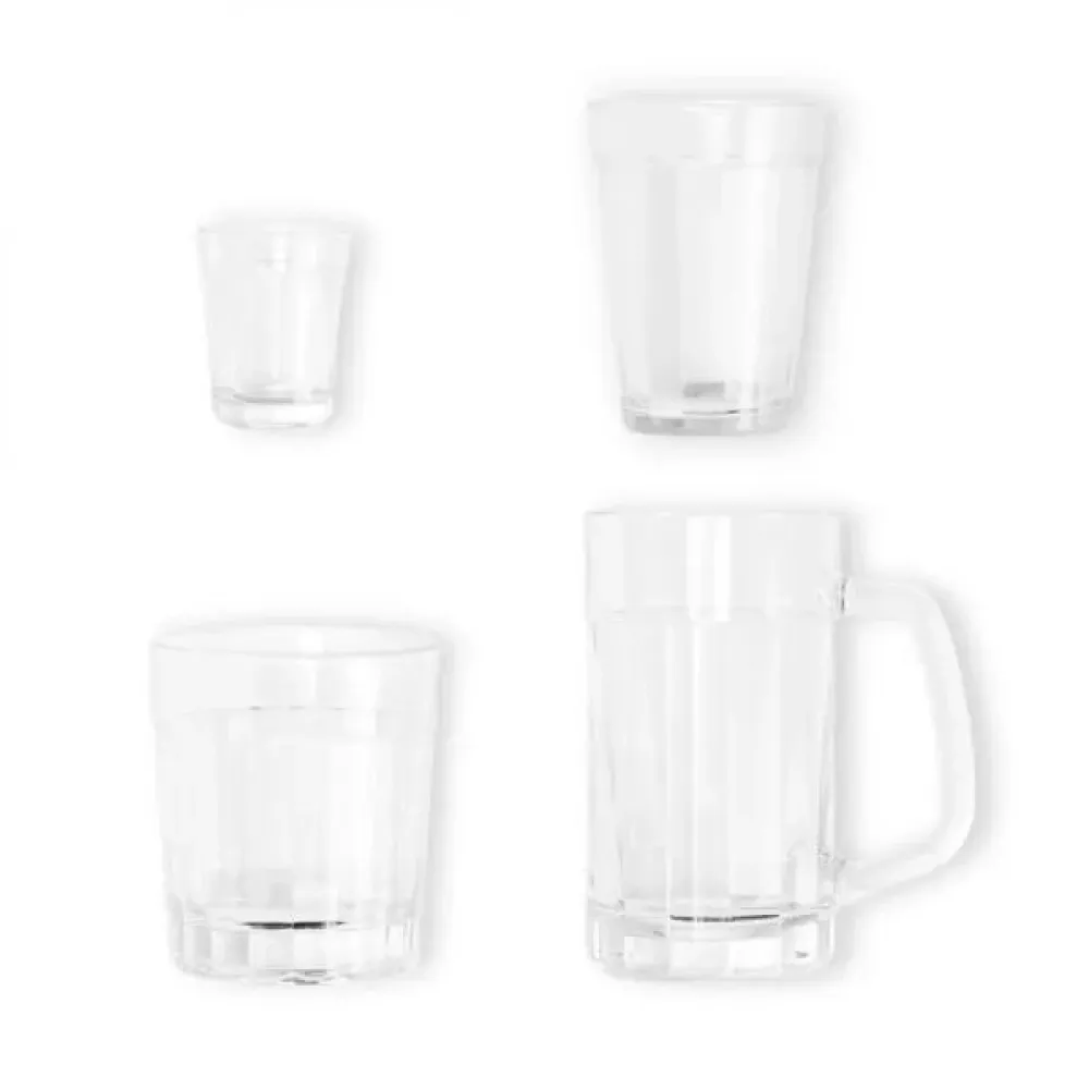 CONJ. DE COPOS DE VIDRO - 4 PÇS