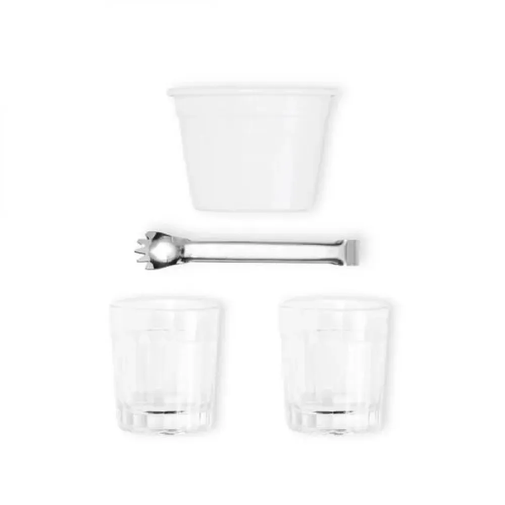 KIT PARA DRINKS COM BALDE - NÃO ACOMPANHA A GARRAFA - 4 PÇS