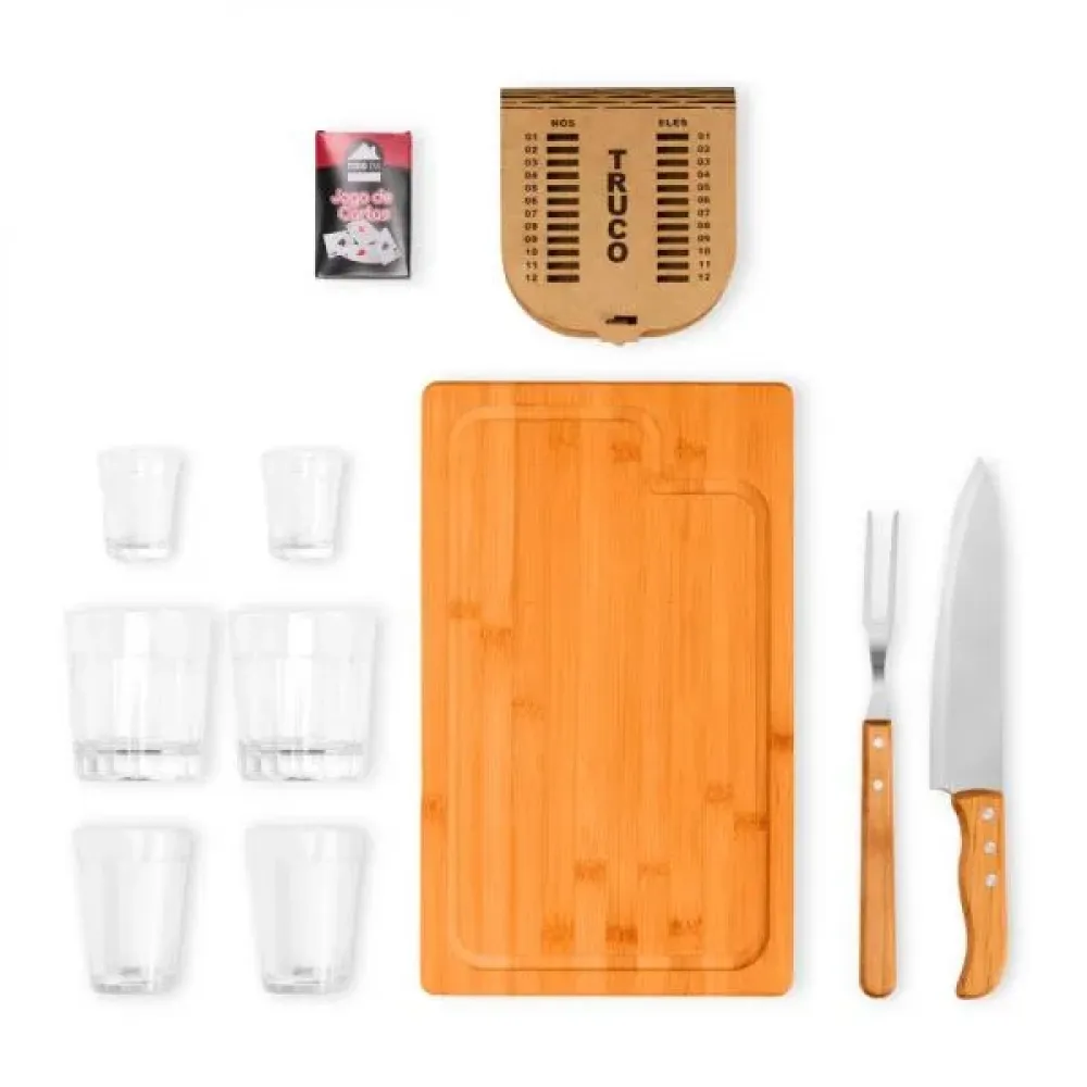 KIT CHURRASCO, DRINK E TRUCO - 10 PÇS