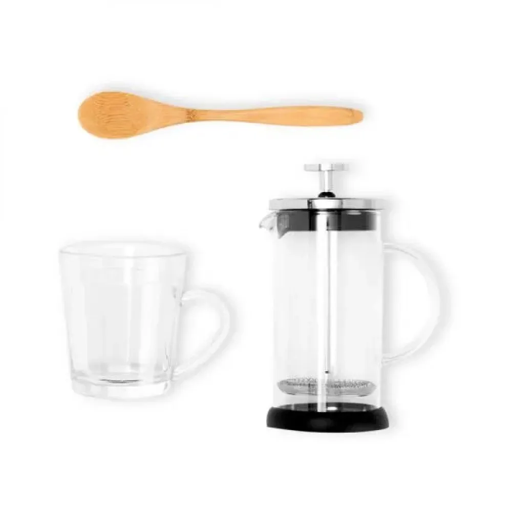 KIT PARA CAFÉ COM PRENSA FRANCESA - 3 PÇS